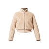 ONCE WAS STELLA FAUX FUR BOMBER JACKET - FAWN