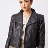 ONCE WAS CHIARA LEATHER JACKET - BLACK
