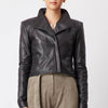 ONCE WAS CHIARA LEATHER JACKET - BLACK