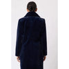 ONCE WAS SERENA FAUX FUR COAT - NAVY