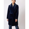 ONCE WAS SERENA FAUX FUR COAT - NAVY
