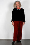ZEPHYR VERITY VELVET TOP - BLACK