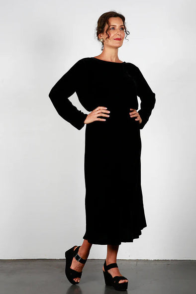 ZEPHYR VERITY VELVET TOP - BLACK