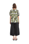 TIRELLI BISHOP SLEEVE SWIRL TOP - CHARTREUSE SWIRL