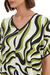 TIRELLI BISHOP SLEEVE SWIRL TOP - CHARTREUSE SWIRL