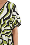 TIRELLI BISHOP SLEEVE SWIRL TOP - CHARTREUSE SWIRL