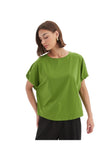 TIRELLI BUBBLE SLEEVE TEE - AVOCADO GREEN