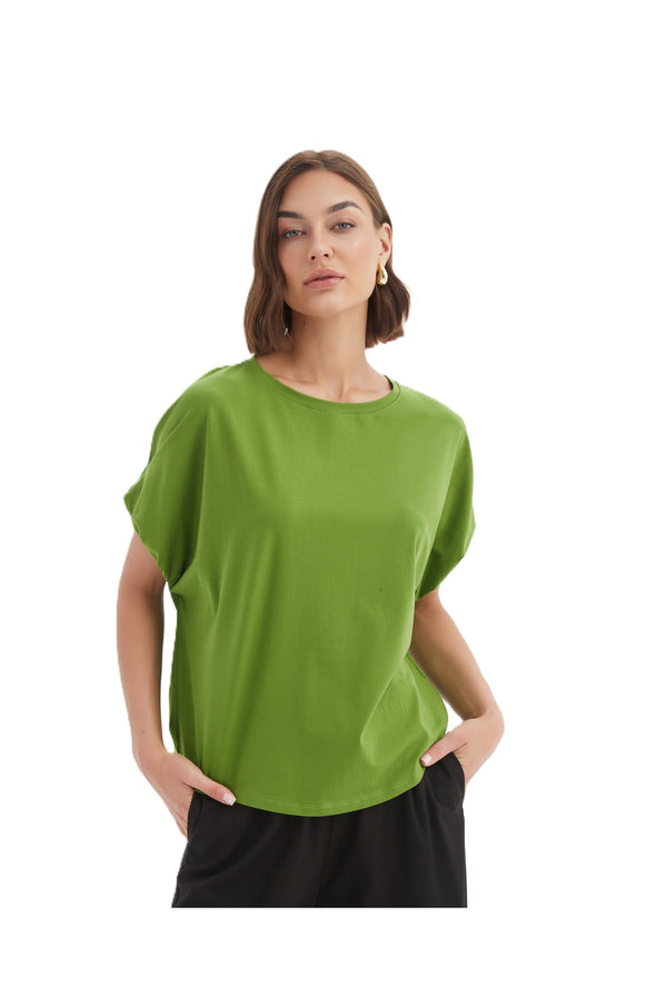 TIRELLI BUBBLE SLEEVE TEE - AVOCADO GREEN