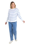 FOXWOOD FARRAH STRIPE LONG SLEEVE - BLUE