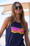 HAMMILL & CO RETRO RIB TANK - NAVY
