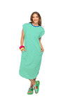 BOOM SHANKAR BELLISSIMO DRESS - GREEN STRIPE