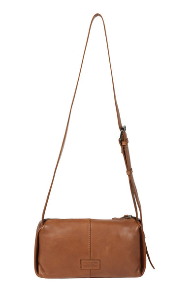 MODAPELLE VINTAGE LEATHER CROSS BODY BAG - TAN