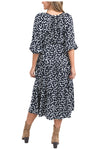 ELM GEMMA GEO DRESS - NAVY