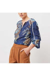ONCE WAS GRANADA COTTON SILK TOP - AZTEC FLOWER