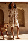 ONCE WAS ANTIGUA LINEN VISCOSE DRESS - ARENA DEL SOL