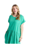 ELM SUNSET HOUR SOLID DRESS - GUMDROP GREEN