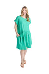 ELM SUNSET HOUR SOLID DRESS - GUMDROP GREEN