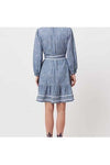 ONCE WAS ANTIGUA LINEN VISCOSE DRESS - DEL MAR STRIPE