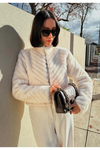 ONCE WAS ALTAIR FAUX FUR JACKET - PORCELAIN