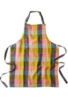 KIP & CO LINEN APRON - FLORIDA TARTAN (O/S)