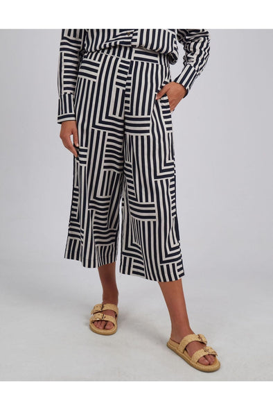 ELM BAUHAUS PANT - NAVY/OATMEAL STRIPE