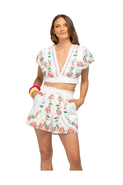 BOOM SHANKAR BELLA SHORT - WHITE MULTI