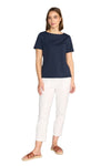 VASSALLI BOAT NECK TOP - INK