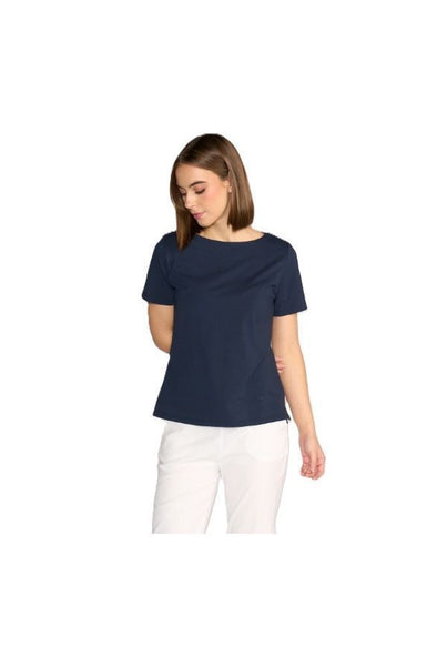 VASSALLI BOAT NECK TOP - INK