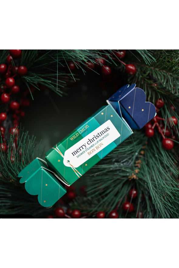 WILD EMERY SHOWER STEAMER AND MINI LIP BALM -MERRY CHRISTMAS