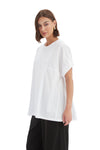 TIRELLI SEAM DETAIL BOXY SHIRT - WHITE