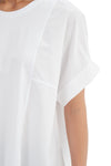 TIRELLI SEAM DETAIL BOXY SHIRT - WHITE