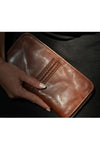 JUJU & CO BRAID WALLET - COGNAC