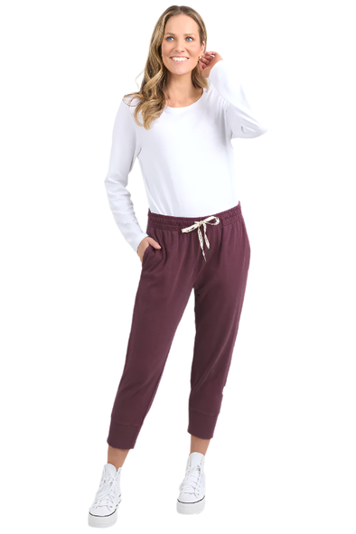 ELM BRUNCH PANTS - MERLOT