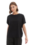 TIRELLI BUBBLE SLEEVE TEE - BLACK