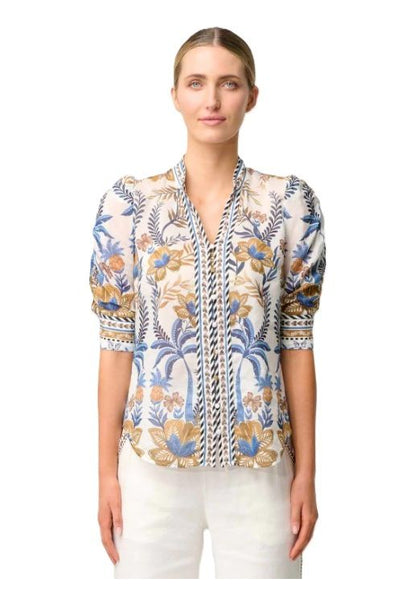 ONCE WAS CALANTHA COTTON SILK SHIRT - GOLDEN MEDINA