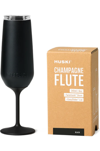 HUSKI CHAMPAGNE FLUTE - BLACK