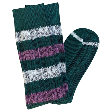 TIGHTOLOGY CHUNKY CABLE SOCKS - GREEN
