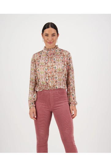 VASSALLI SLIM LEG PULL ON WIDEWALE CORD - ROSE