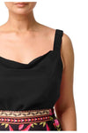ONCE WAS DELRAY REVERSIBLE CUPRO CAMI - BLACK