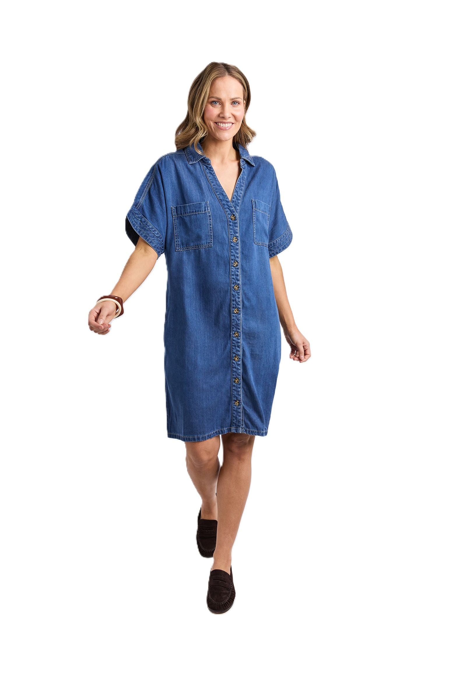 elm denim dress Denim La Bubble Dress S / Denim