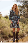 ONCE WAS EMERSYN LINEN VISCOSE DRESS - DAHLIA FIELDS