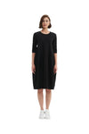 TIRELLI DIAGONAL SEAM DRESS - BLACK