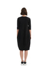 TIRELLI DIAGONAL SEAM DRESS - BLACK