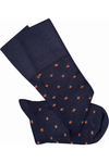 TIGHTOLOGY DOTTY KNEE HIGH WOOL SOCKS - MIDNIGHT