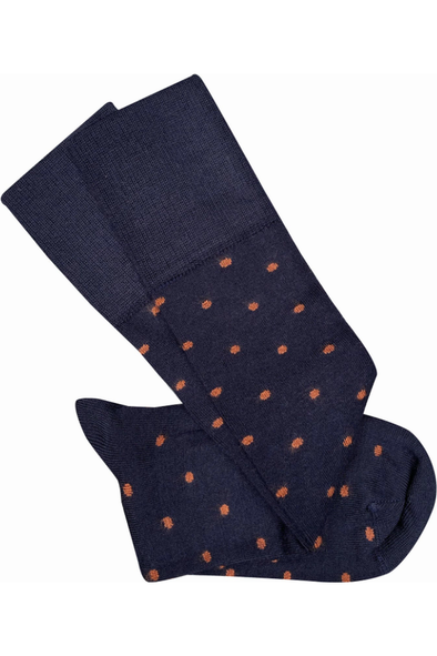 TIGHTOLOGY DOTTY KNEE HIGH WOOL SOCKS - MIDNIGHT