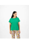 VASSALLI DROP SLEEVE TOP - KELLY GREEN