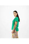 VASSALLI DROP SLEEVE TOP - KELLY GREEN