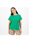 VASSALLI DROP SLEEVE TOP - KELLY GREEN