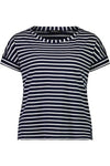 VASSALLI DROP SLEEVE TOP - NAVY/WHITE STRIPE