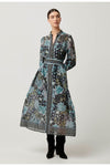 ONCE WAS SIENNA COTTON SILK MIDI DRESS - DAHLIA FIELDS